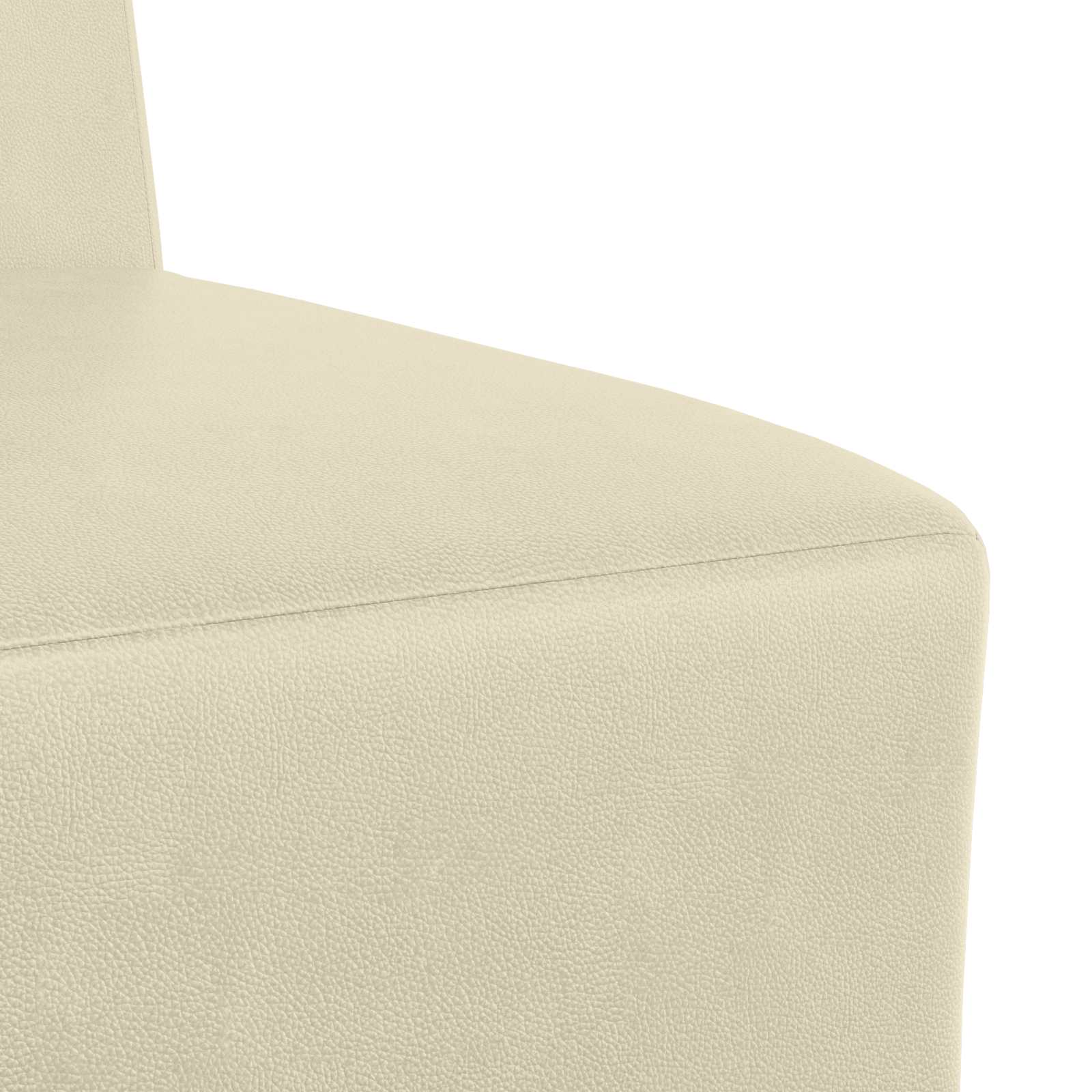Modulares Armfreies Sofa Creme 55 x 74 x 82 cm Kunstleder