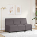 Modulares Armfreies Sofa Grau 55 x 74 x 82 cm Kunstleder