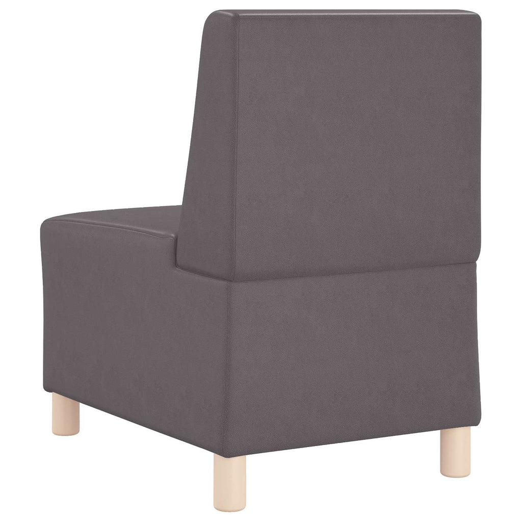 Modulares Armfreies Sofa Grau 55 x 74 x 82 cm Kunstleder