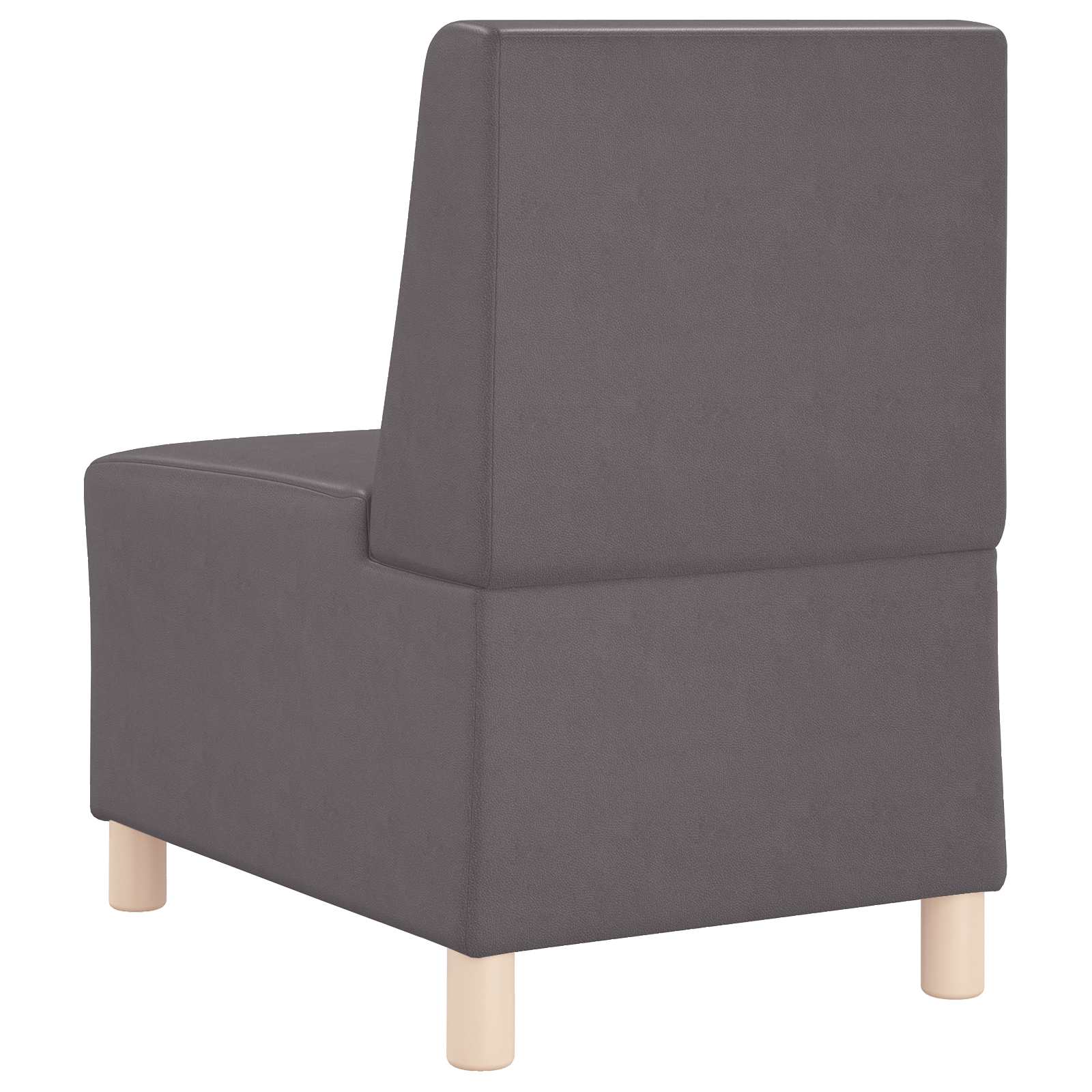 Modulares Armfreies Sofa Grau 55 x 74 x 82 cm Kunstleder