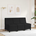 Modulares Armfreies Sofa Schwarz 55 x 74 x 82 cm Kunstleder