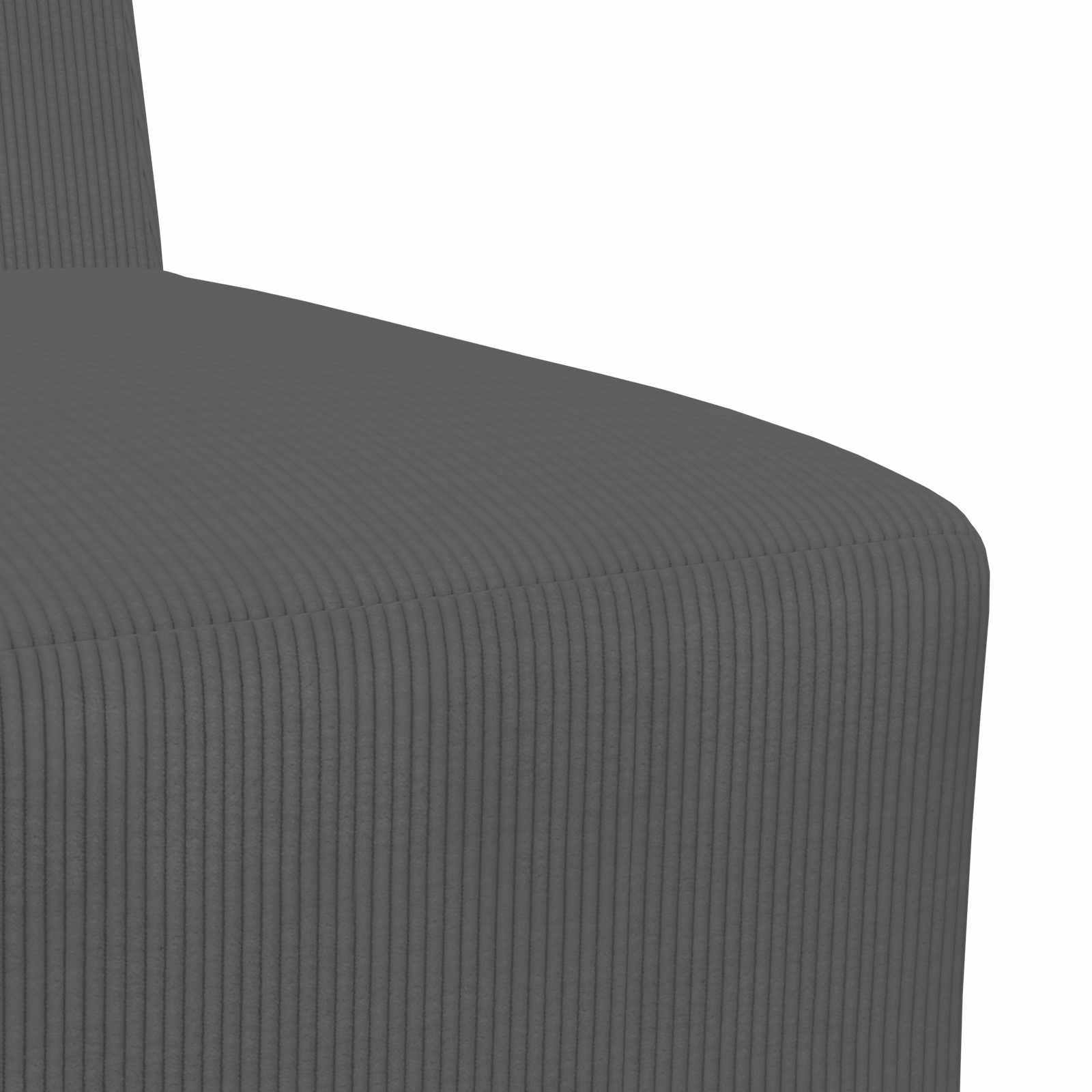 Modulares Armfreies Sofa Dunkelgrau 55 x 74 x 82 cm Cordstoff