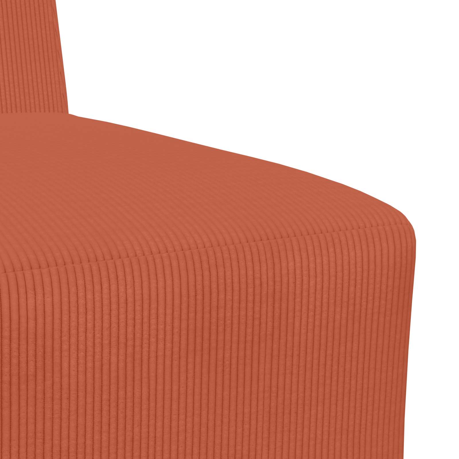 Modulares Armfreies Sofa Orange 55 x 74 x 82 cm Cordstoff