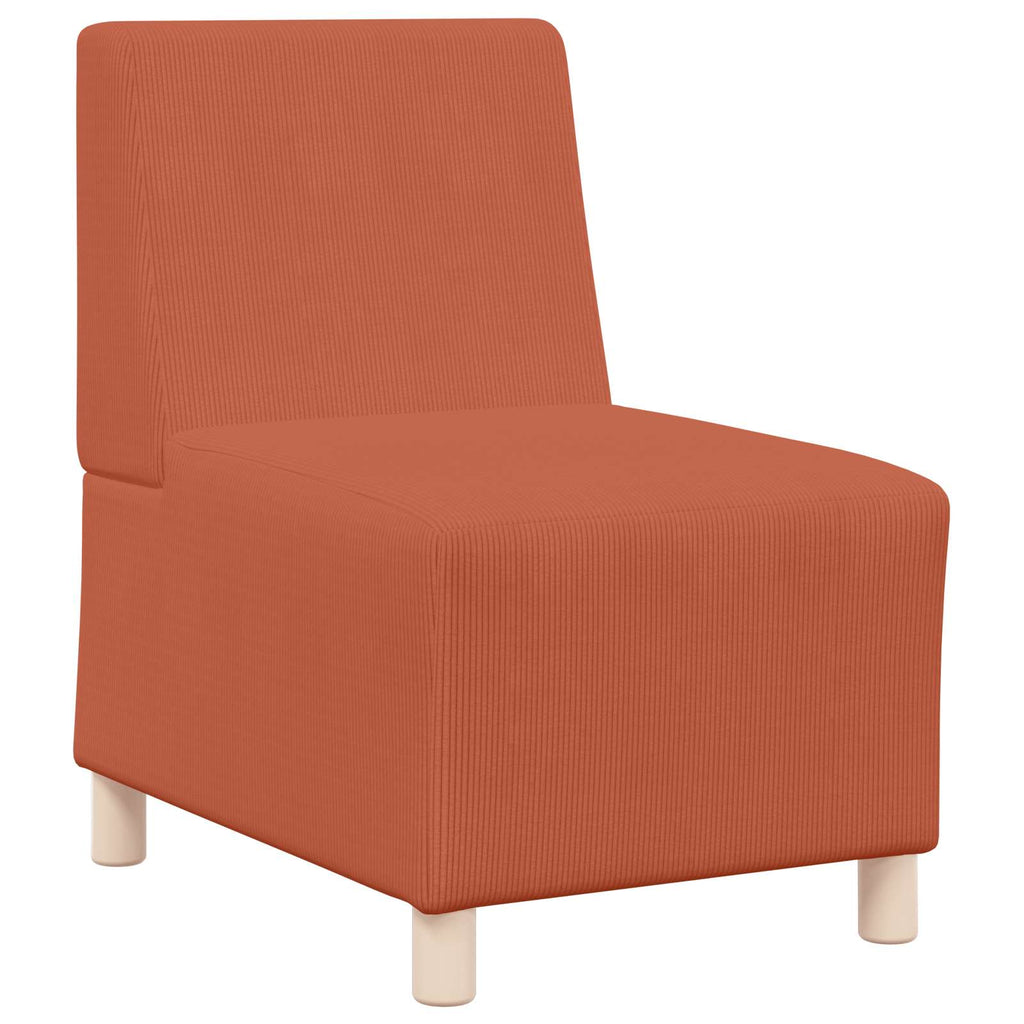 Modulares Armfreies Sofa Orange 55 x 74 x 82 cm Cordstoff
