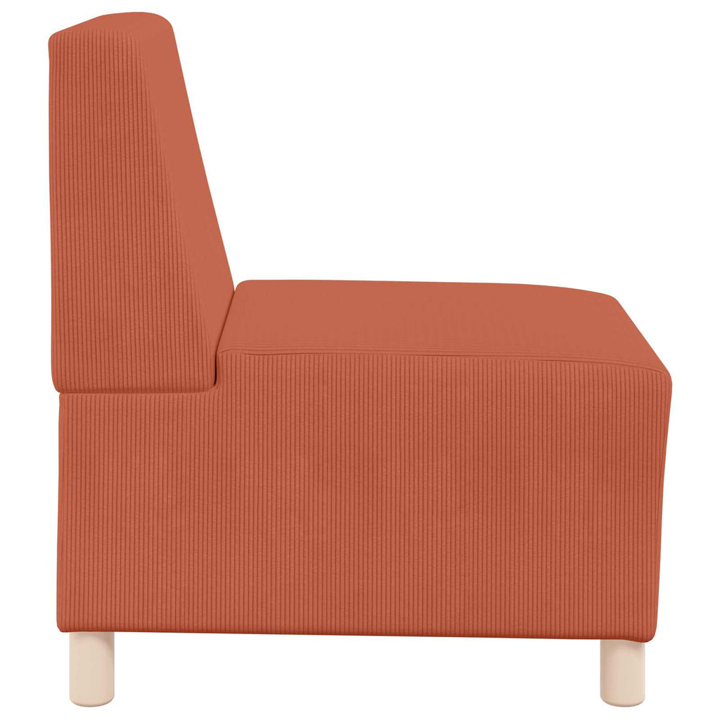 Modulares Armfreies Sofa Orange 55 x 74 x 82 cm Cordstoff