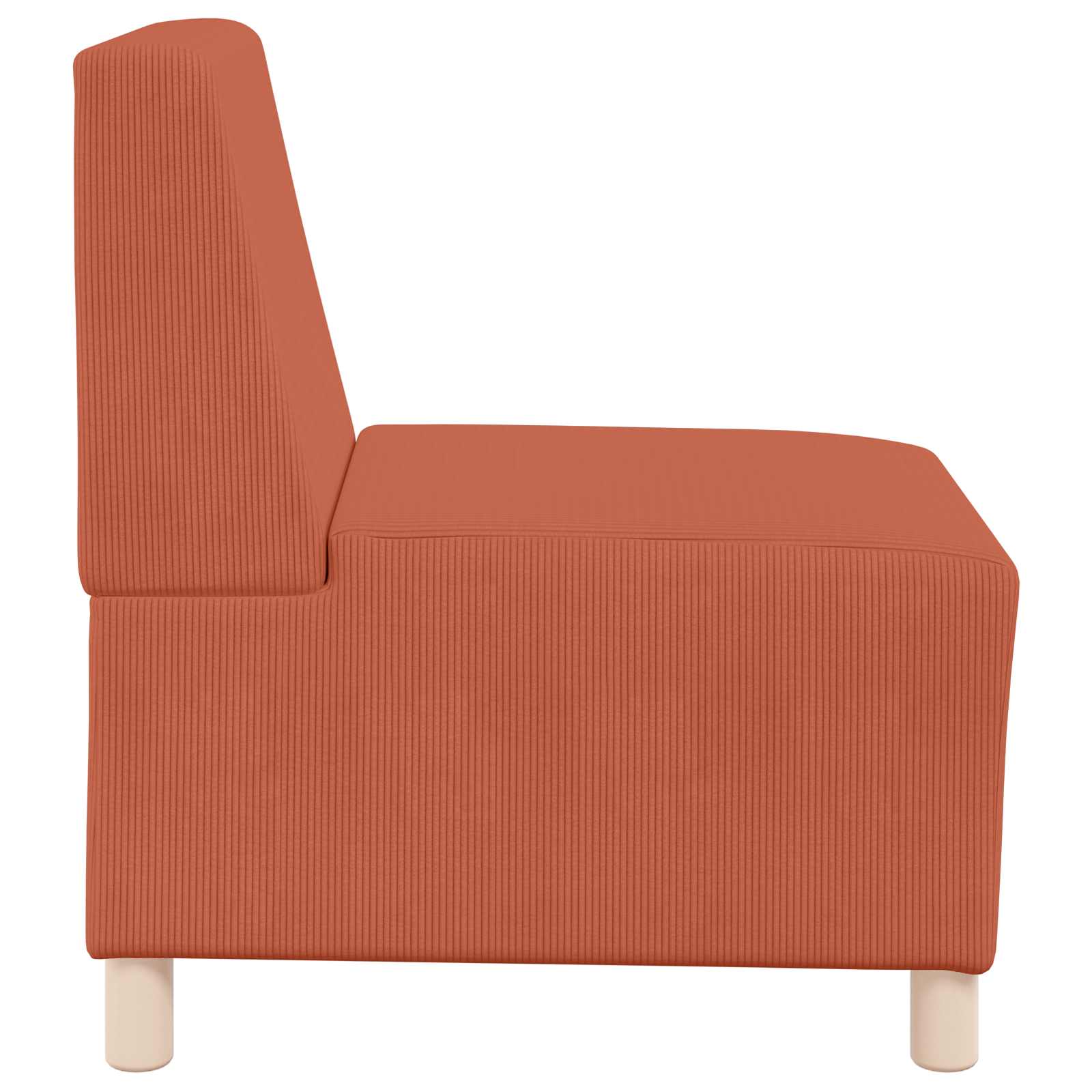 Modulares Armfreies Sofa Orange 55 x 74 x 82 cm Cordstoff