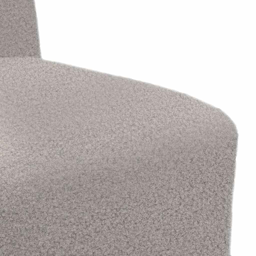 Modulares Sofa ohne Armlehnen Hellgrau 55 cm Gelockter Wollstoff
