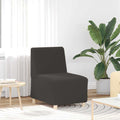 Modulares Sofa ohne Armlehnen Dunkelgrau 55 cm Gelockter Wollstoff