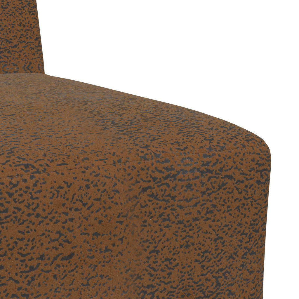 Modulares Armfreies Sofa Braun 55 x 74 x 82 cm Kunstwildleder