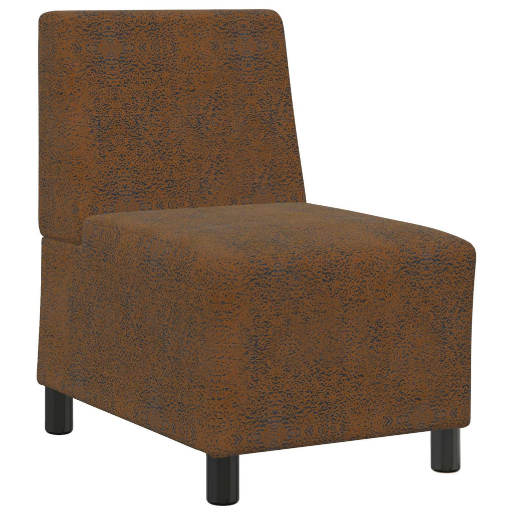 Modulares Armfreies Sofa Braun 55 x 74 x 82 cm Kunstwildleder