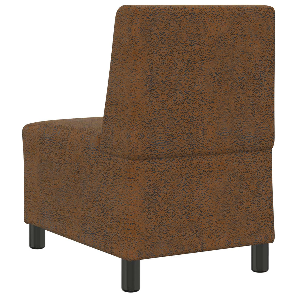 Modulares Armfreies Sofa Braun 55 x 74 x 82 cm Kunstwildleder