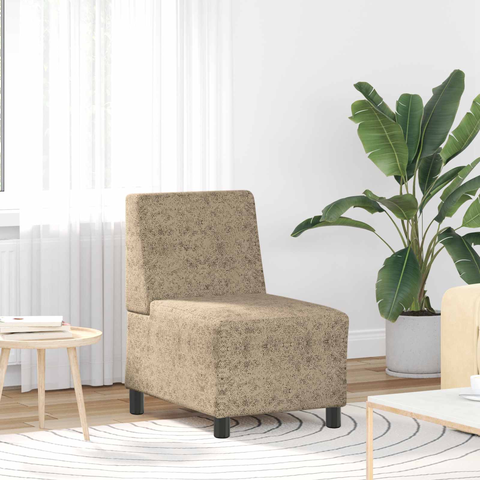 Modulares Armfreies Sofa Hellgrau 55 x 74 x 82 cm