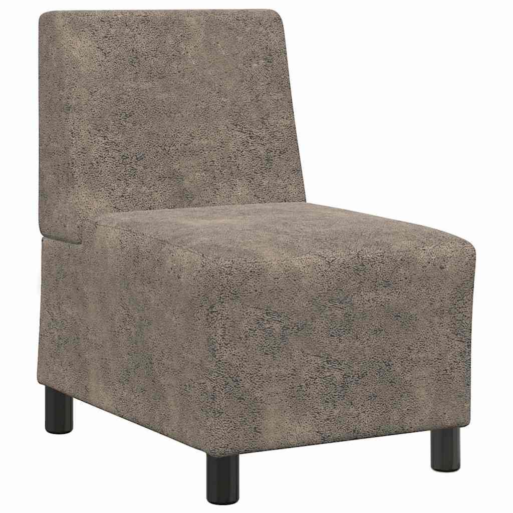 Modulares Sofa ohne Armlehnen Dunkelgrau 55 cm Wildlederimitat