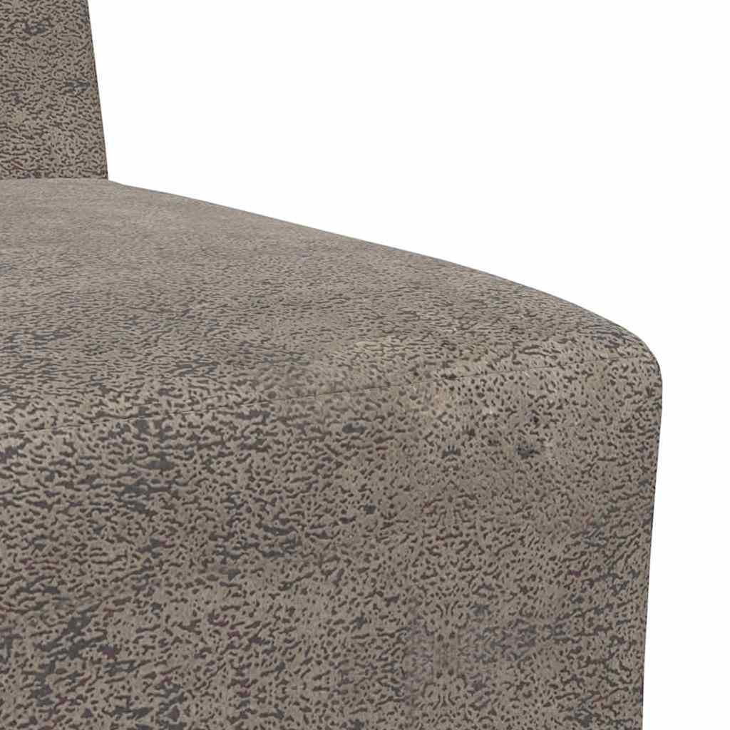Modulares Sofa ohne Armlehnen Dunkelgrau 55 cm Wildlederimitat