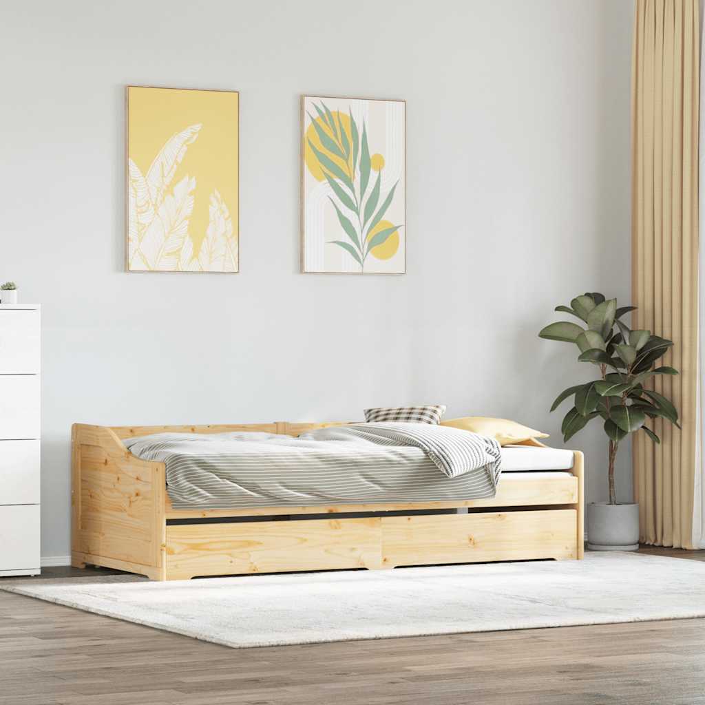 Tagesbett Ausziehbar ohne Matratze IRUN 90x200cm