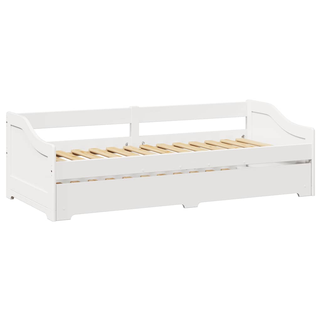 Tagesbett Ausziehbar ohne Matratze IRUN Weiß 90x200cm
