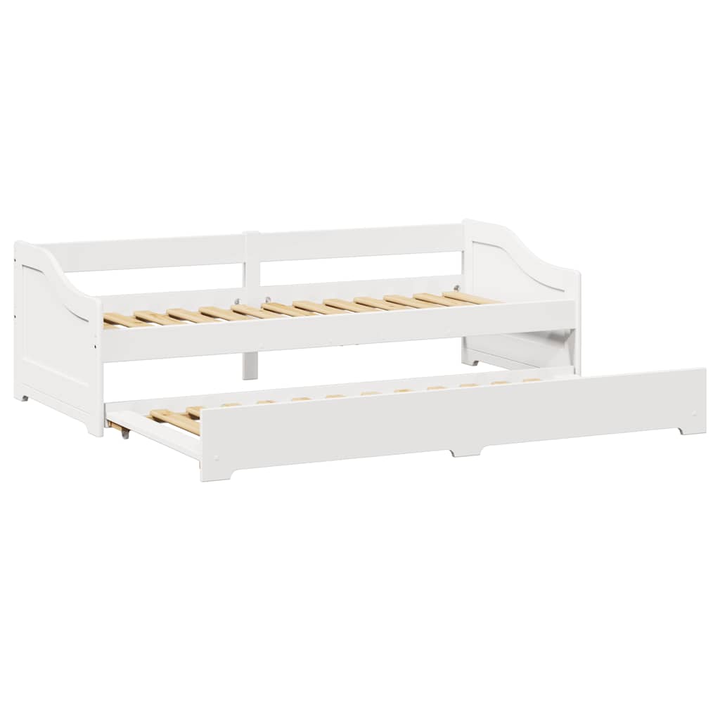 Tagesbett Ausziehbar ohne Matratze IRUN Weiß 90x200cm