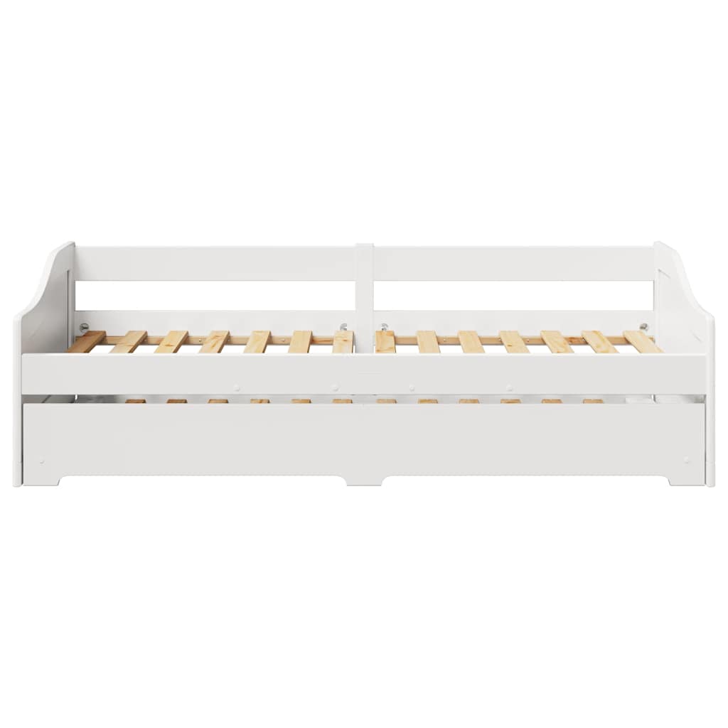 Tagesbett Ausziehbar ohne Matratze IRUN Weiß 90x200cm