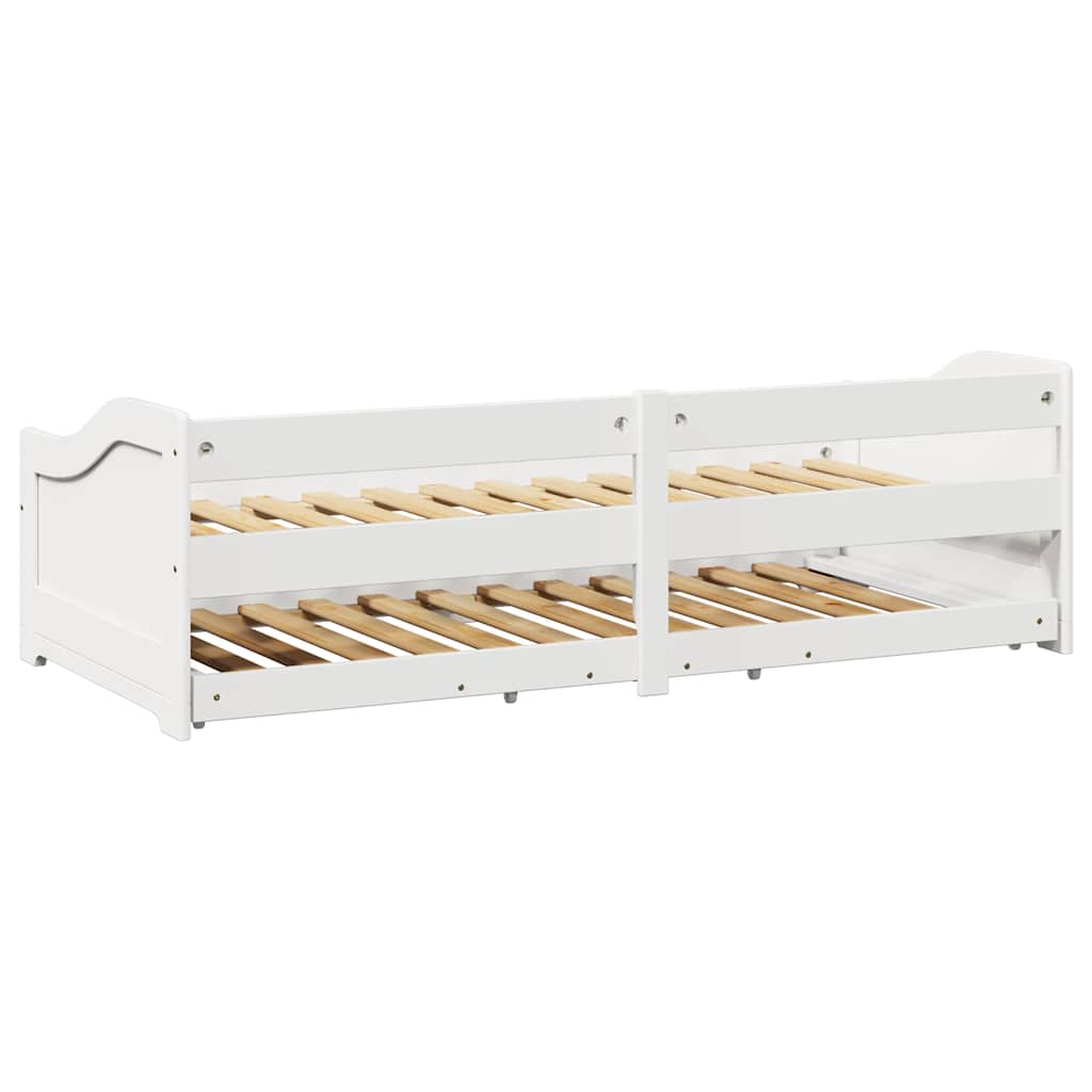 Tagesbett Ausziehbar ohne Matratze IRUN Weiß 90x200cm
