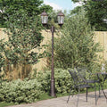 Garten-Licht Bronze 68 x 20 x 235 cm Aluminium und Glas