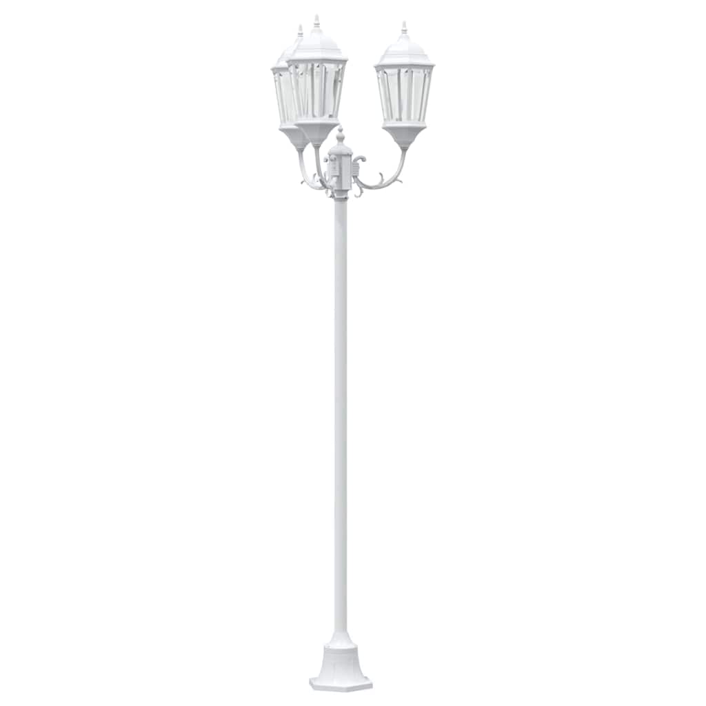 Garten-Licht Weiß 57 x 49 x 241 cm Aluminium und Glas