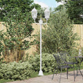 Garten-Licht Weiß 68 x 20 x 235 cm Aluminium und Glas