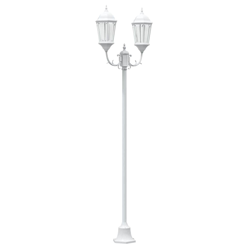 Garten-Licht Weiß 68 x 20 x 235 cm Aluminium und Glas
