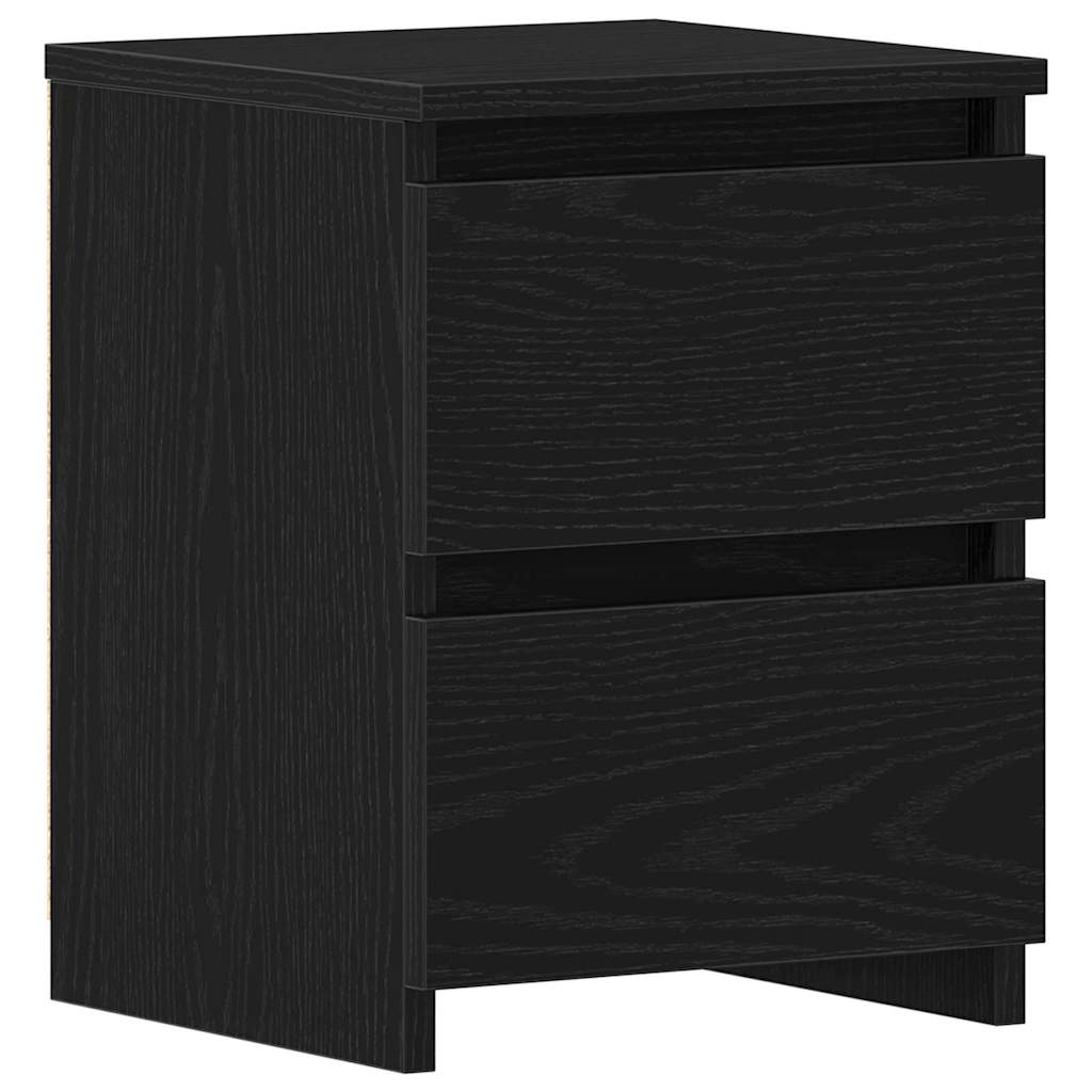 Nachttisch Schwarz Eichen-Optik 30 x 30 x 40 cm Holzwerkstoff