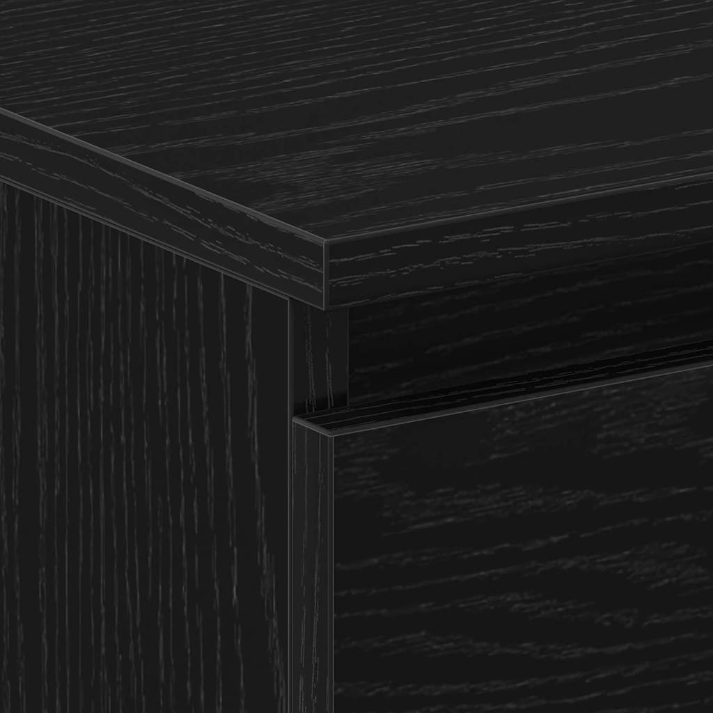 Nachttisch 2 pcs Schwarz Eichen-Optik 30 x 30 x 40 cm