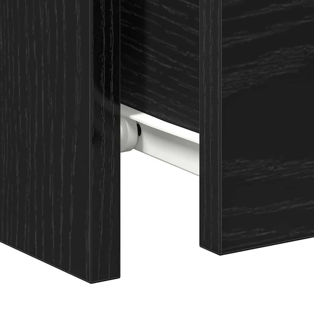 Nachttisch 2 pcs Schwarz Eichen-Optik 30 x 30 x 40 cm
