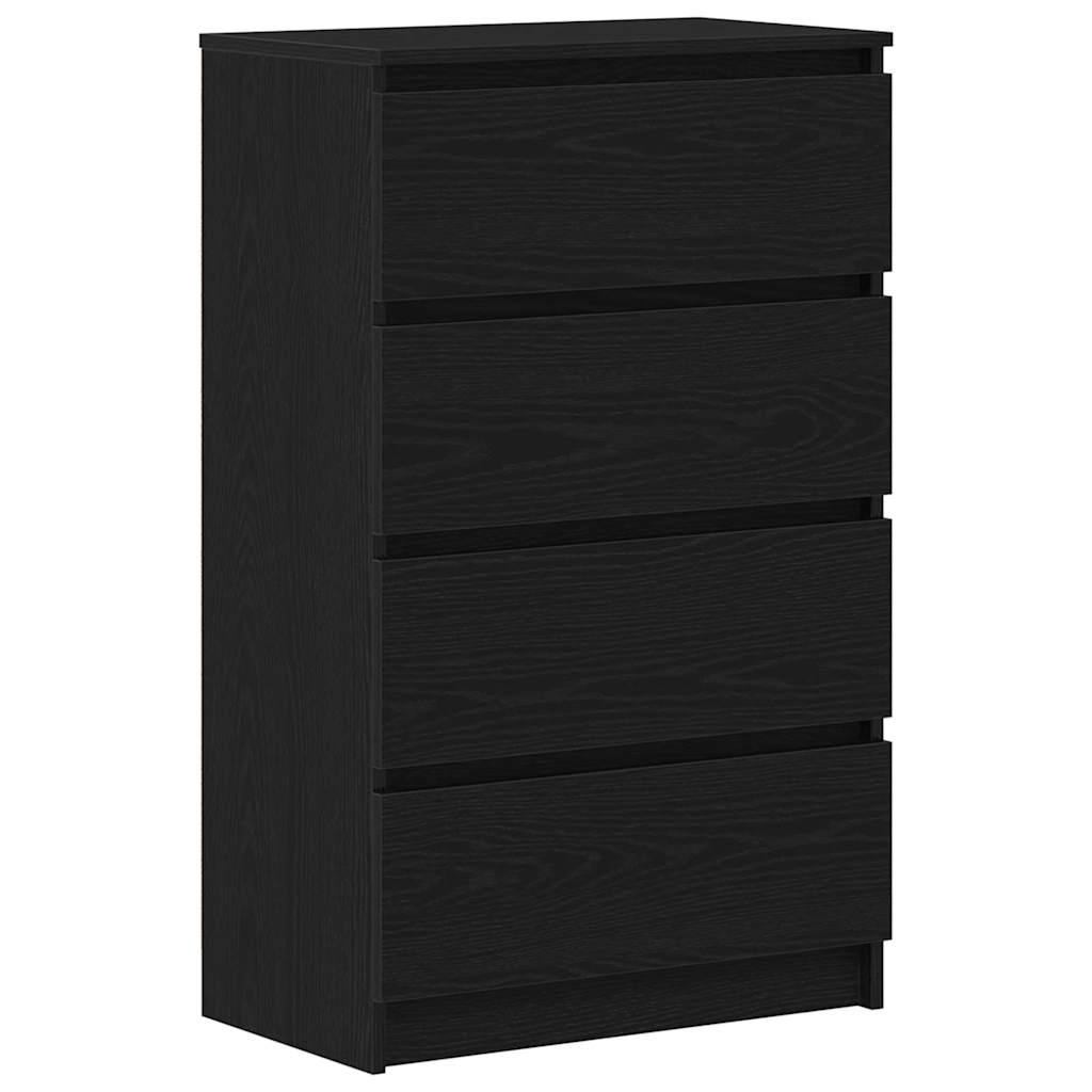 Sideboard Schwarz Eichen-Optik 60x35x98,5 cm Holzwerkstoff