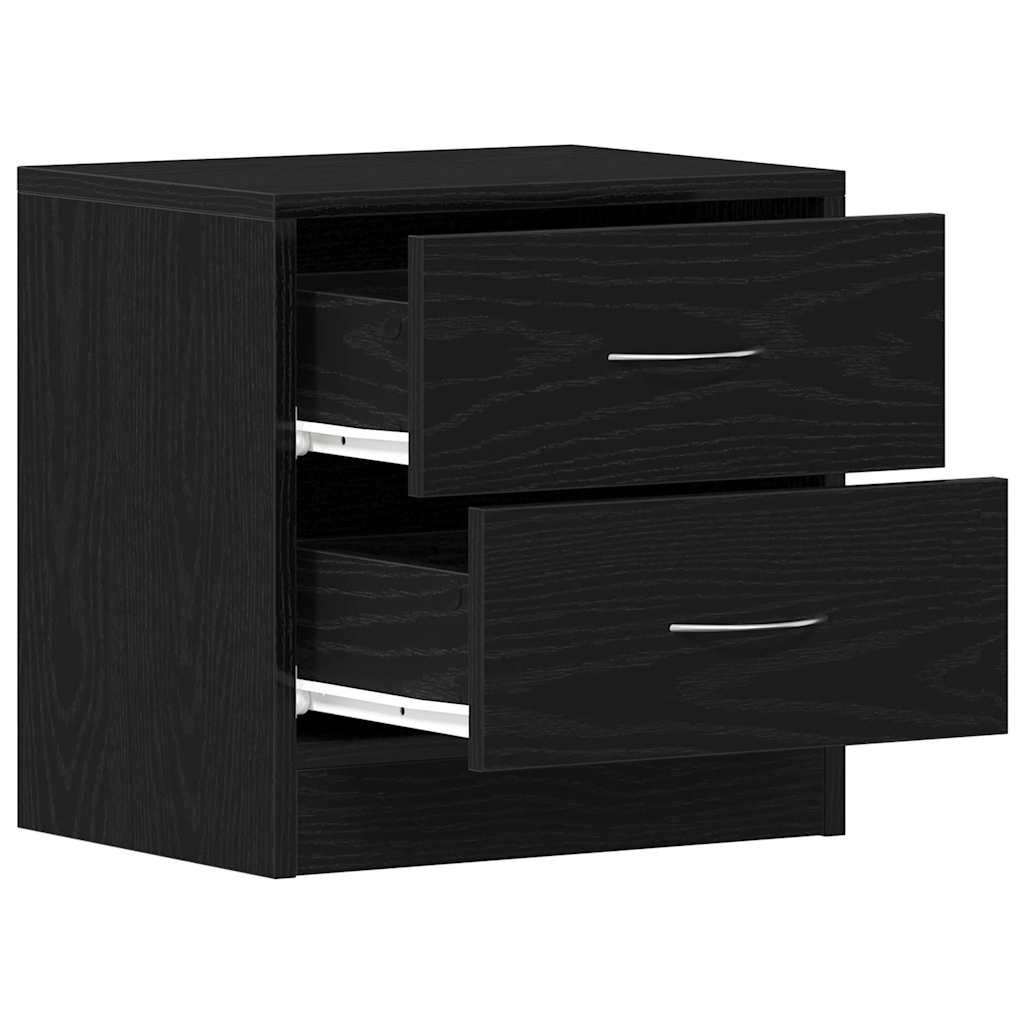 Nachttische 2Stk. Schwarz Eichen-Optik 40x30x40cm Holzwerkstoff