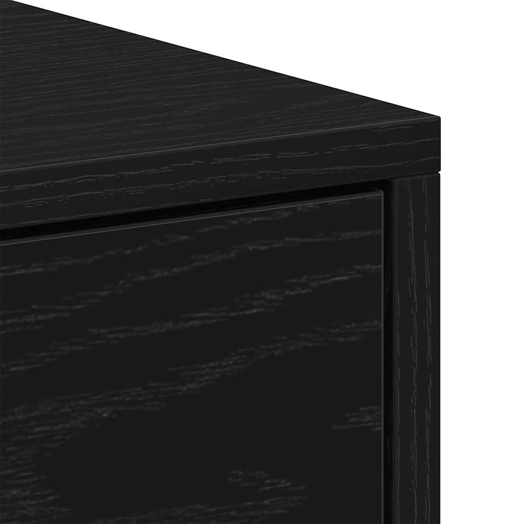 Nachttische 2Stk. Schwarz Eichen-Optik 40x30x40cm Holzwerkstoff