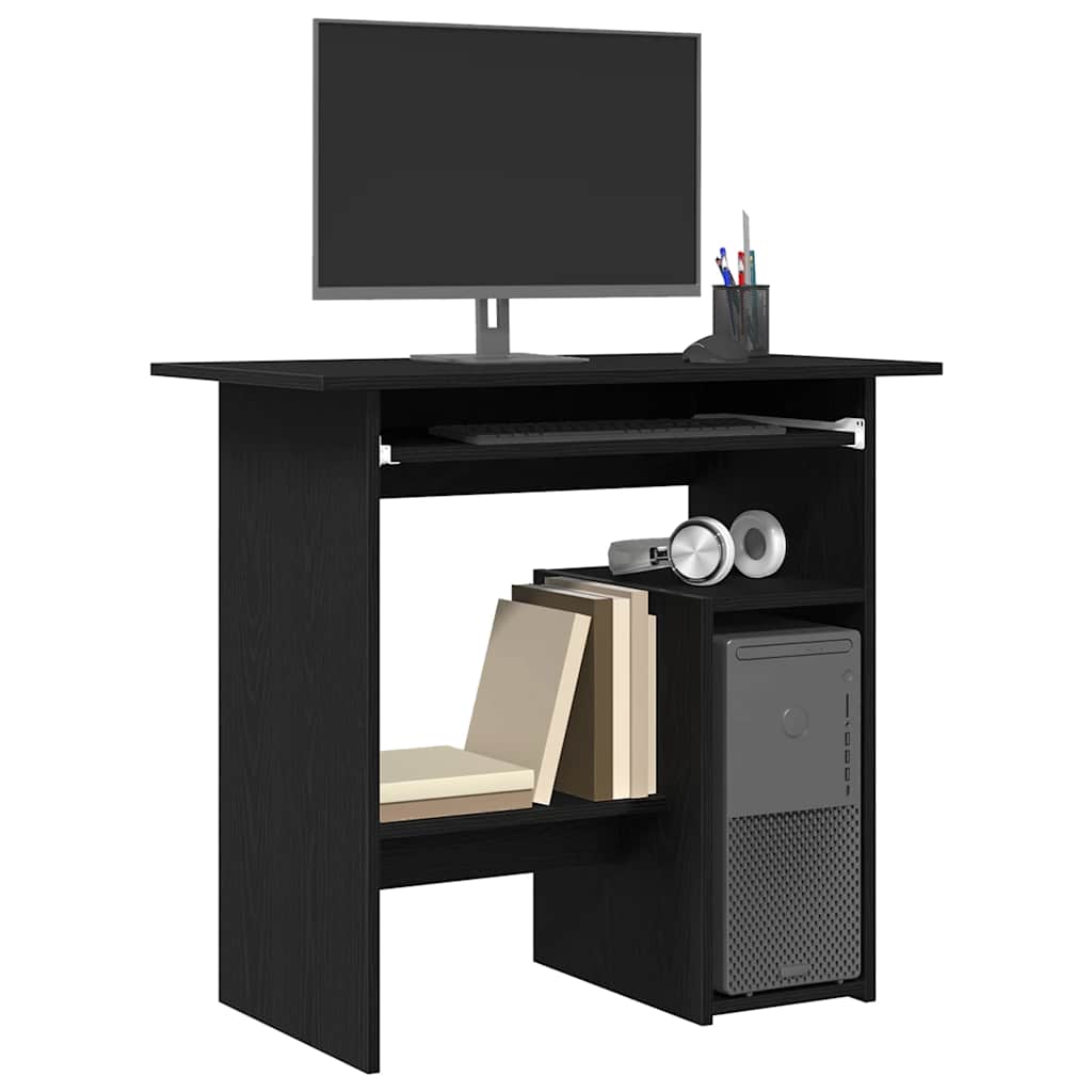 Schreibtisch Schwarz Eichen-Optik 80x45x74 cm Holzwerkstoff