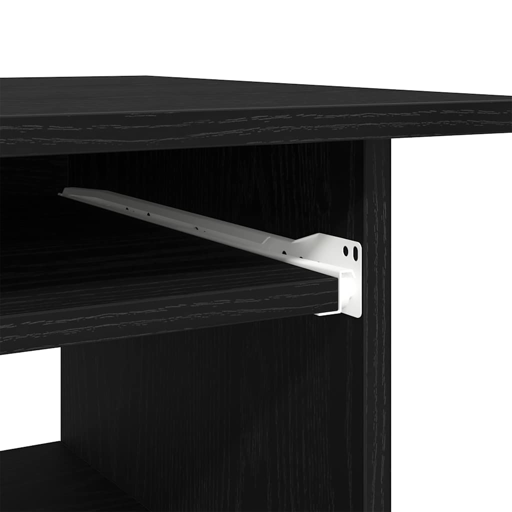 Schreibtisch Schwarz Eichen-Optik 80x45x74 cm Holzwerkstoff