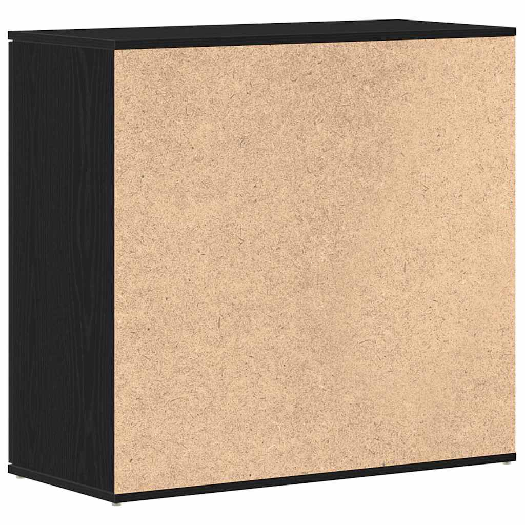 Sideboard Schwarz Eichen-Optik 80x36x75 cm Holzwerkstoff