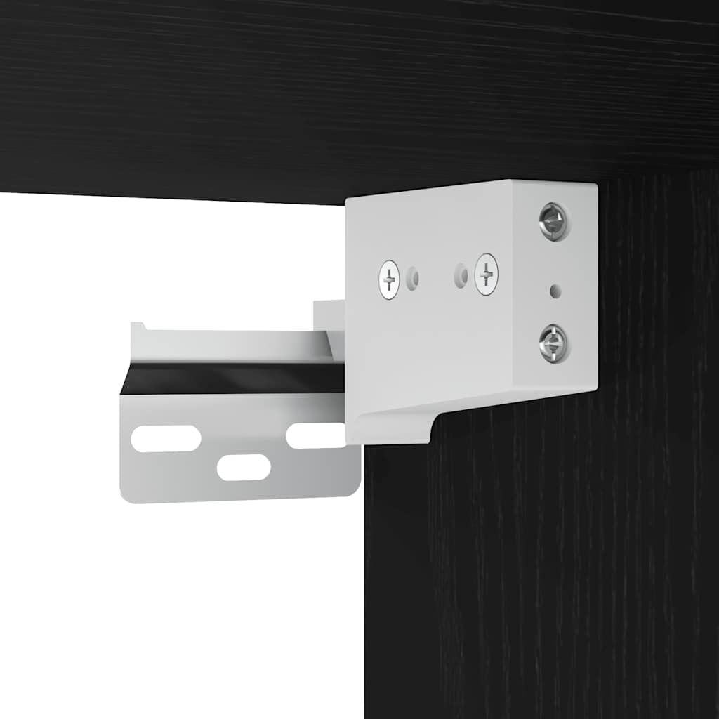 TV-Schrank Schwarz Eichen-Optik 120x30x30,5 cm Holzwerkstoff