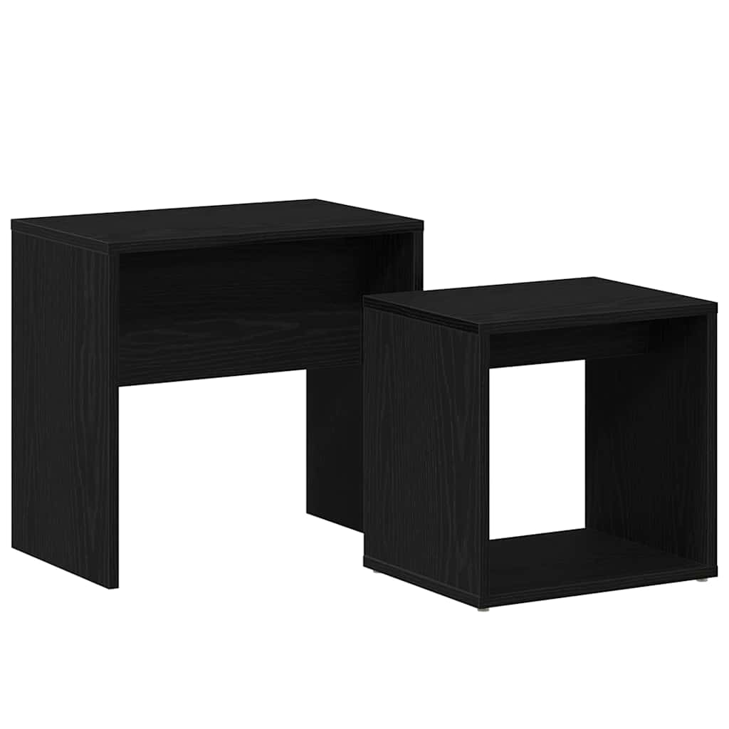 Couchtische 2 Stk. Schwarz Eichen-Optik Holzwerkstoff