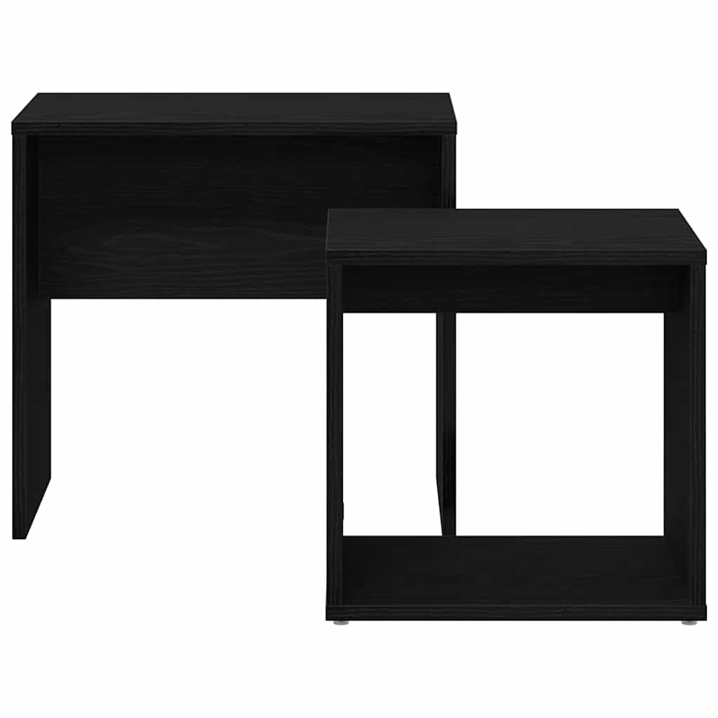 Couchtische 2 Stk. Schwarz Eichen-Optik Holzwerkstoff
