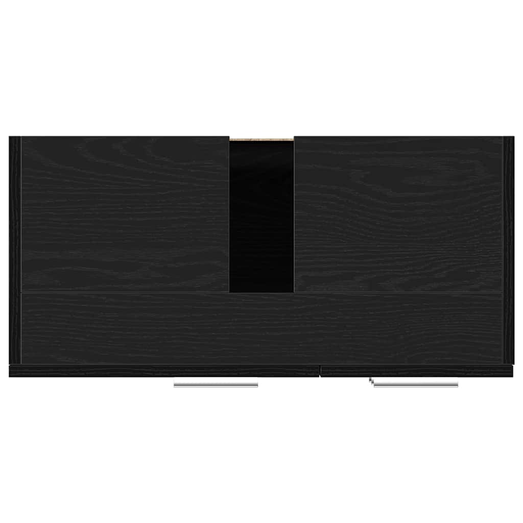 Waschbeckenunterschrank Schwarz Eichen-Optik 63x30x54 cm