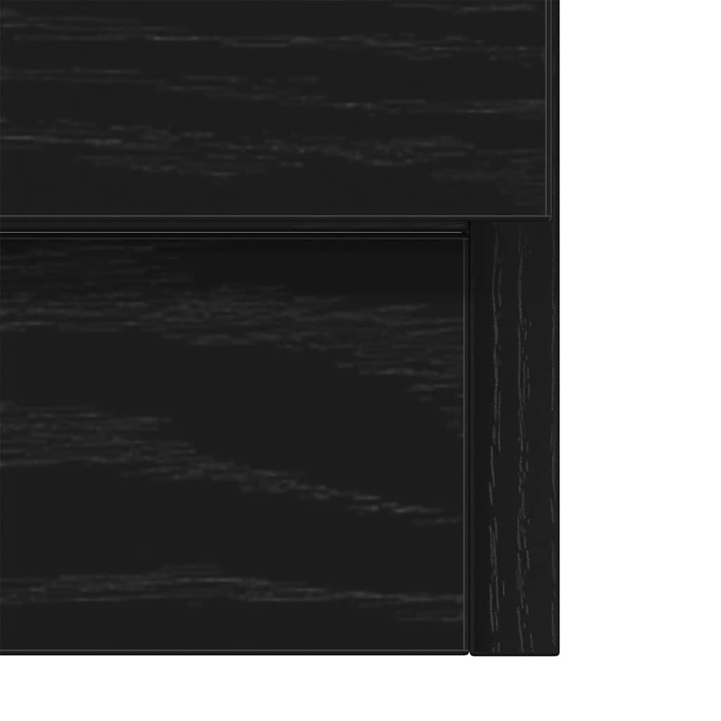 Waschbeckenunterschrank Schwarz Eichen-Optik 63x30x54 cm