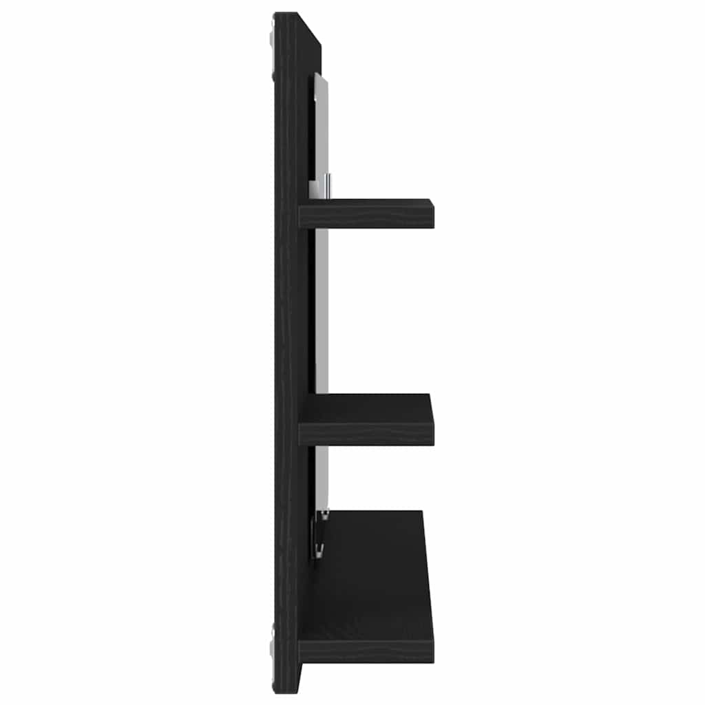 Badezimmer-Spiegelschrank Schwarze Eiche 90 x 11 x 45 cm Holzwerkstoff