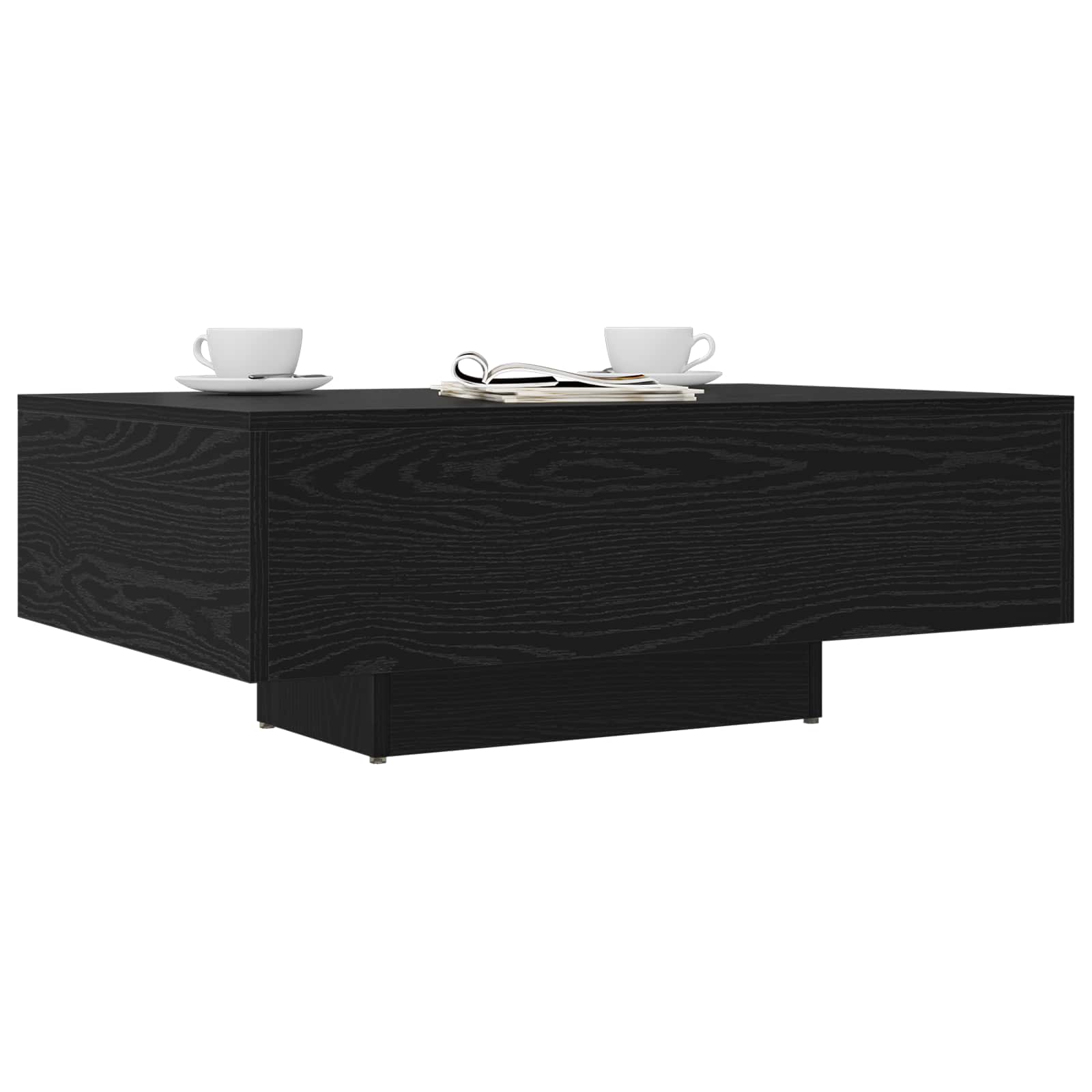 Couchtisch Schwarz Eichen-Optik 85 x 55 x 31 cm