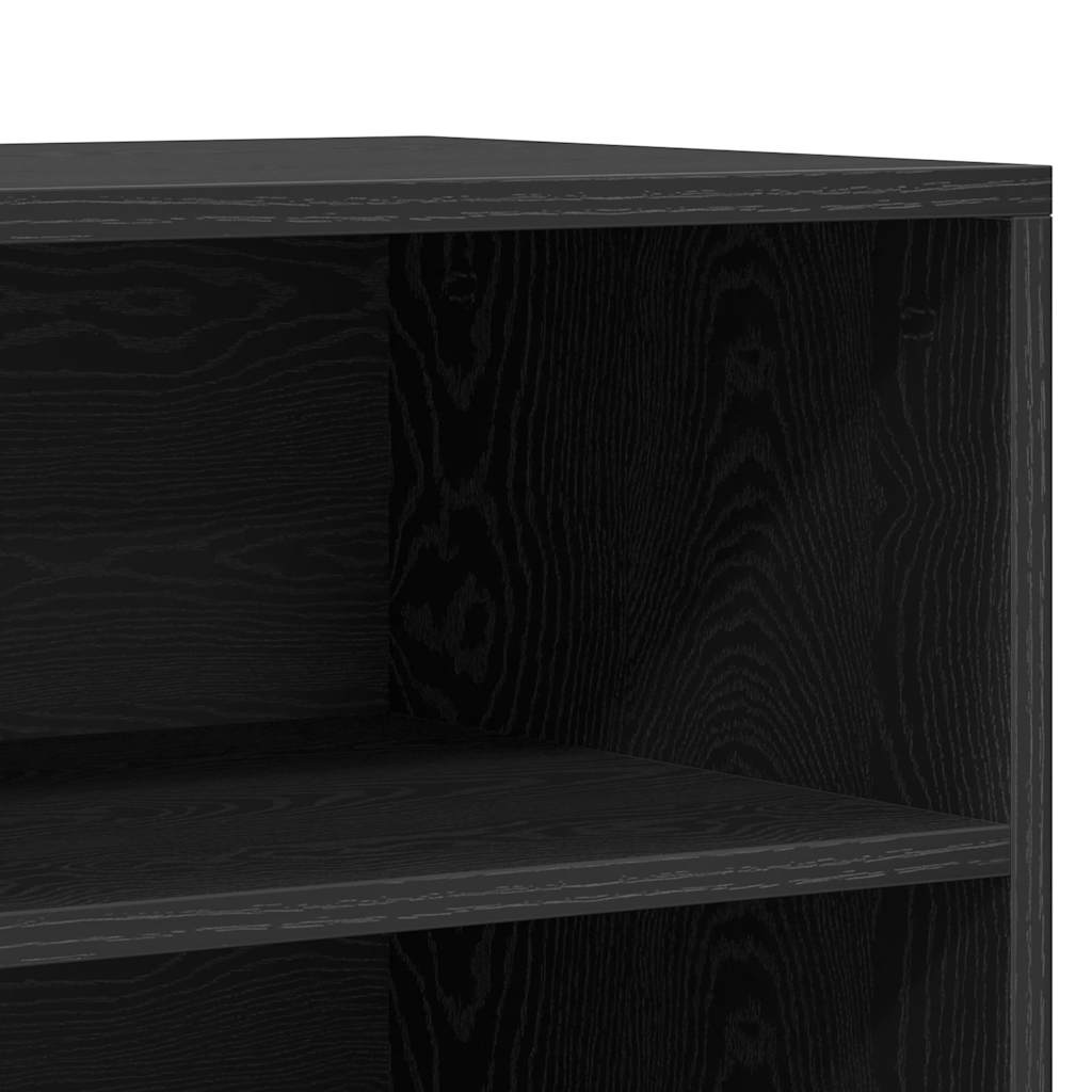 Sideboard Schwarz Eichen-Optik 57 x 35 x 70 cm Holzwerkstoff