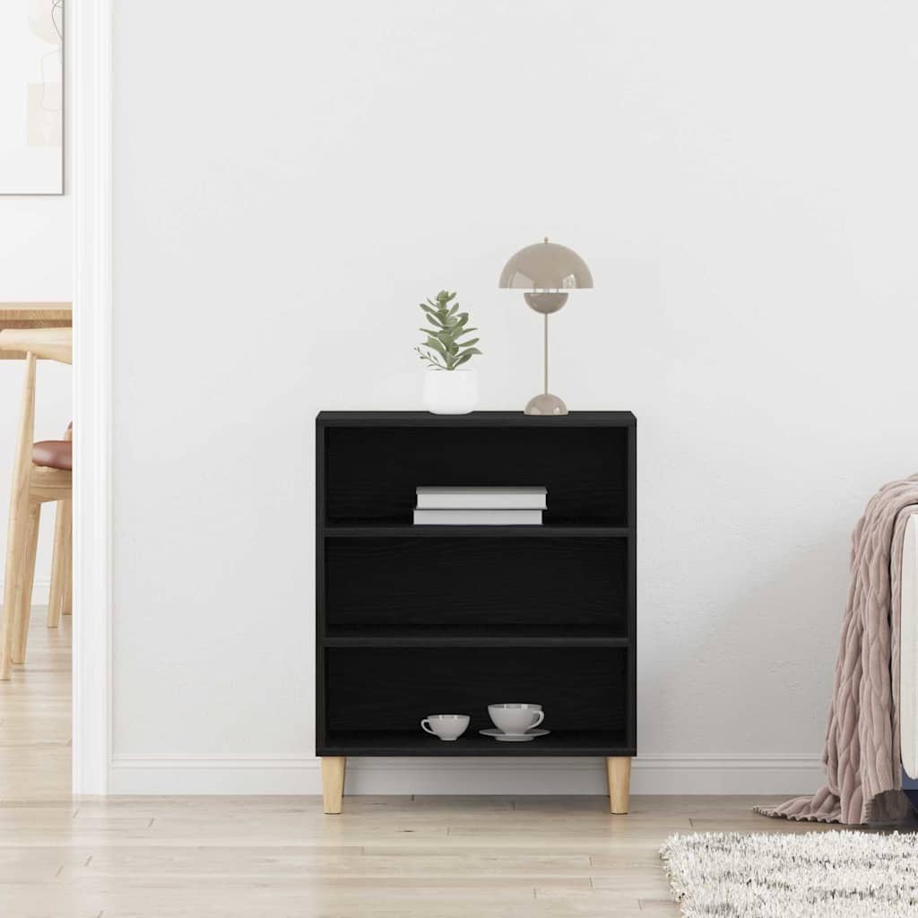 Sideboard Schwarz Eichen-Optik 57 x 35 x 70 cm Holzwerkstoff