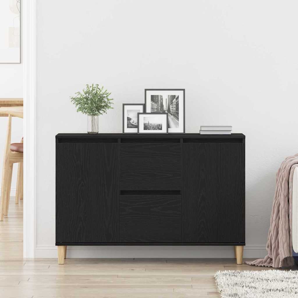 Sideboard mit Schubladen Schwarz 102 x 35 x 60 cm Holzwerkstoff