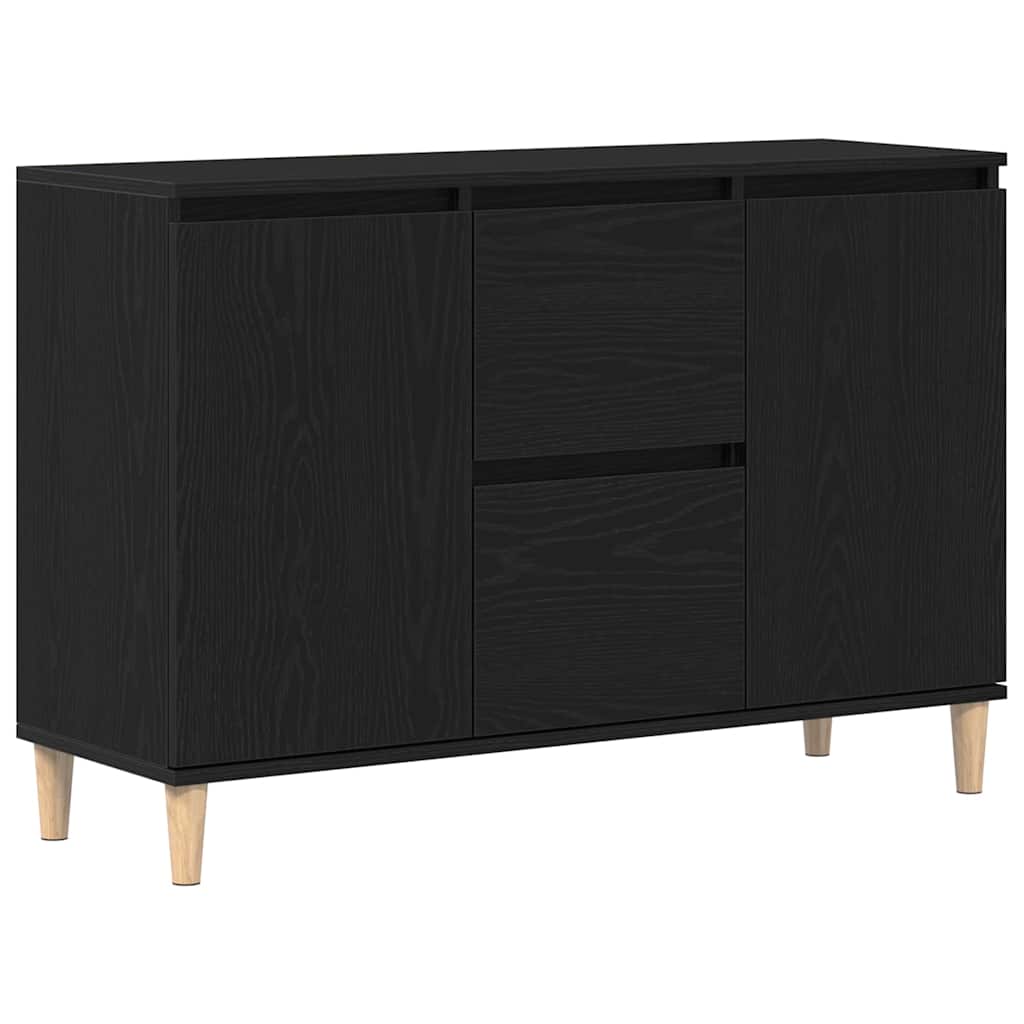 Sideboard mit Schubladen Schwarz 102 x 35 x 60 cm Holzwerkstoff