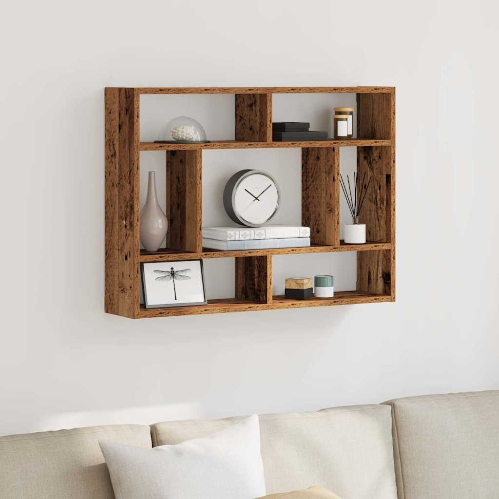 Wandregal Altholz-Optik 75x16x55 cm Holzwerkstoff