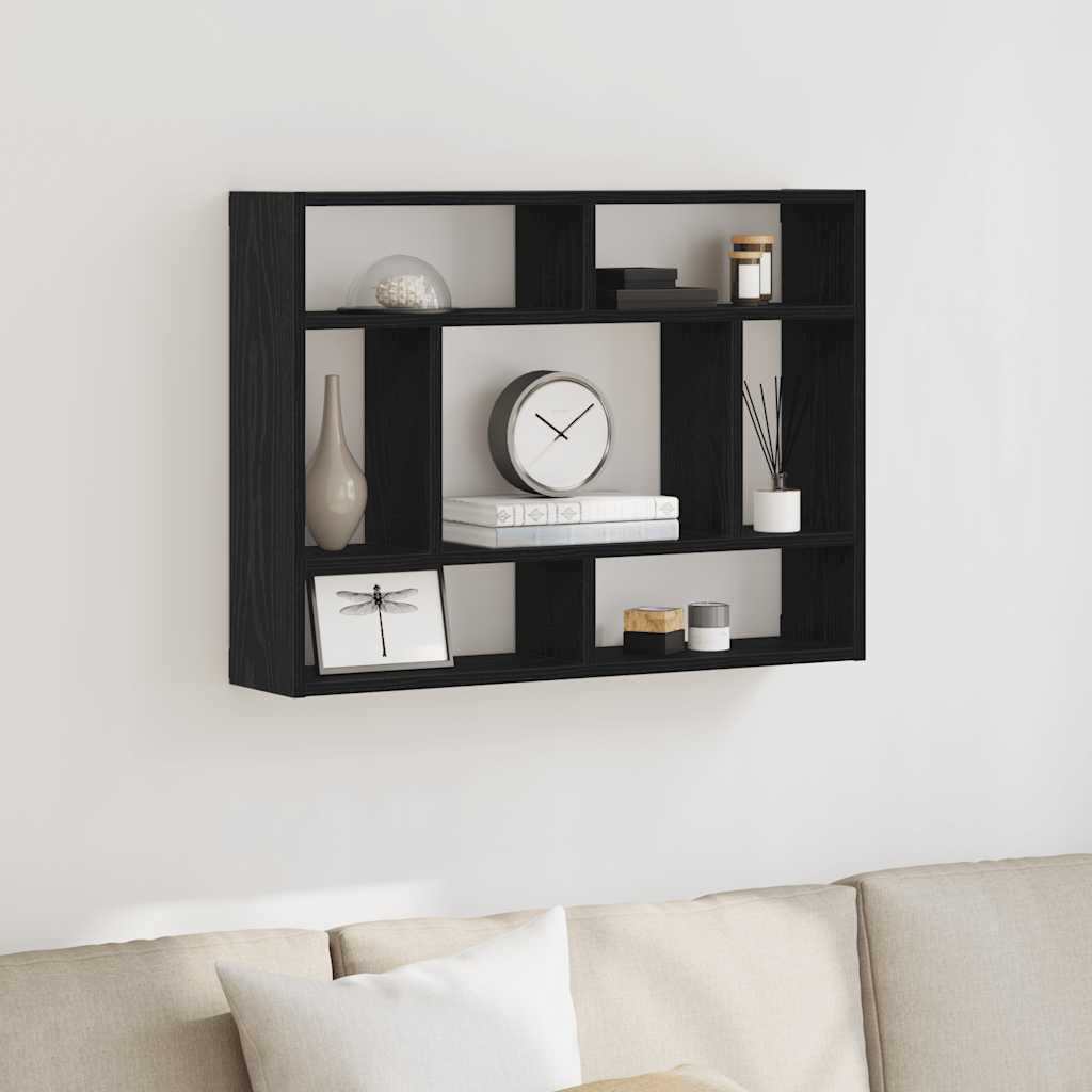 Wandregal Schwarze Eiche 75 x 16 x 55 cm Holzwerkstoff