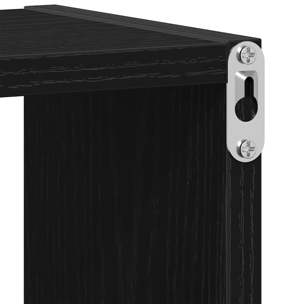 Wandregal Schwarze Eiche 75 x 16 x 55 cm Holzwerkstoff